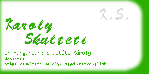 karoly skulteti business card