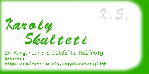 karoly skulteti business card